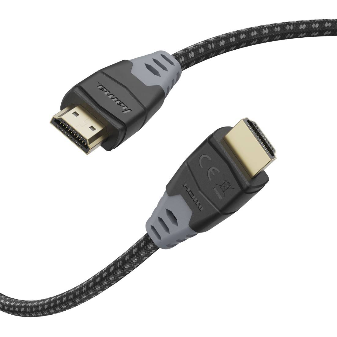 hama 00205445 High Speed HDMI™-Kabel, St.-St., 8K, Ethernet, Gewebe, vergoldet, 1,5 m