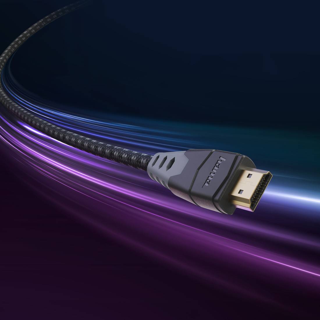 hama 00205445 High Speed HDMI™-Kabel, St.-St., 8K, Ethernet, Gewebe, vergoldet, 1,5 m