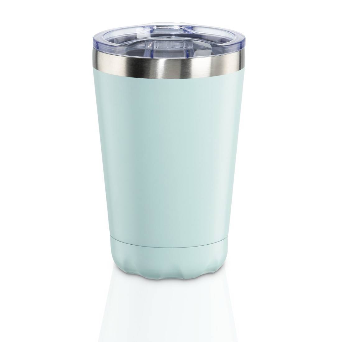 HAMA - Xavax Thermobecher, 270 ml, Isolierbecher to go mit Trinköffnung, Pastellblau, Blau, Kunststoff, Edelstahl, Edels