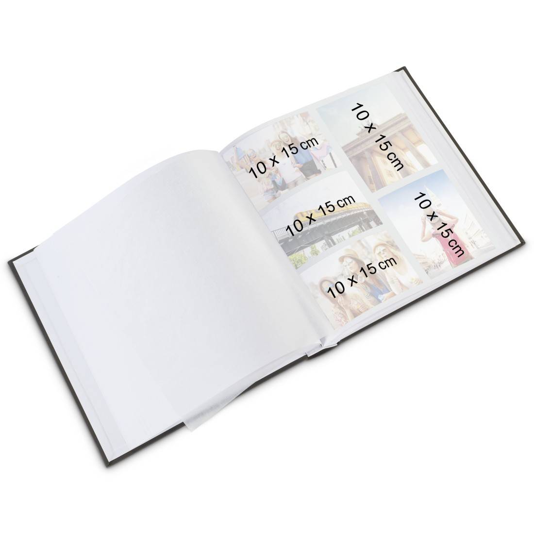 hama 00007159 Super-Jumbo-Album "London", 34x35 cm, 80 weiße Seiten, Braun