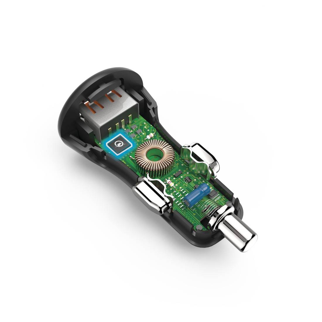 hama 00201633 Auto-Schnellladegerät "Qualcomm® Quick Charge™ 3.0", USB-A, 19,5 W, Schwarz