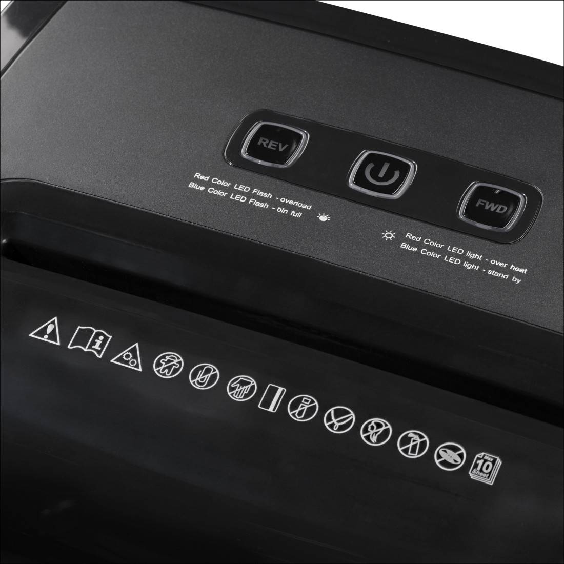 hama 00050549 Aktenvernichter "Premium M10+", Schredder m. Sicherheitsstufe P5 T5 E4, 20l