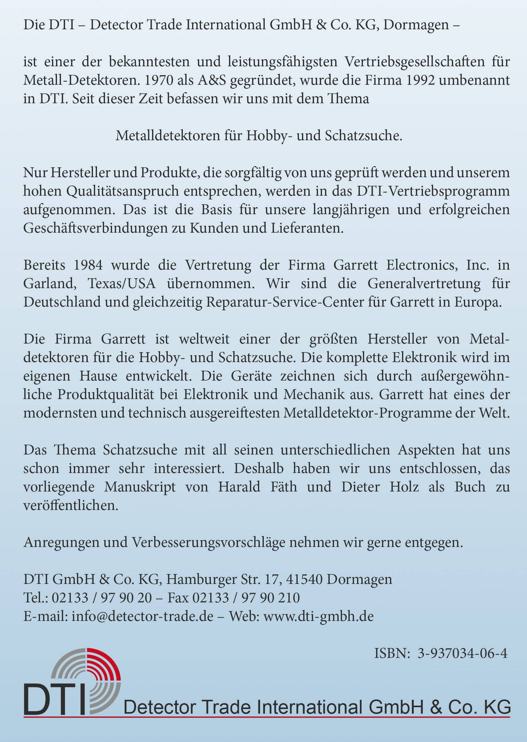 Garrett Handbuch für Schatzsucher 978-3-937-03406-5