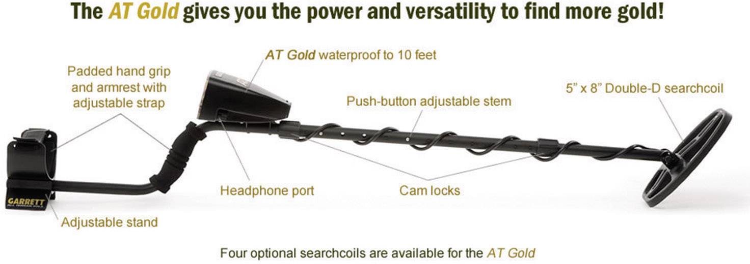Garrett At Gold Metalldetektor digital (LCD), akustisch 99675