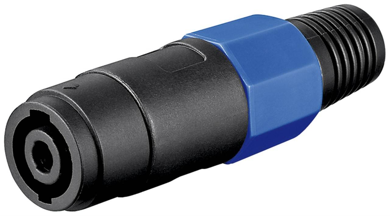 Goobay 50836 - Schwarz - Blau - 1 Stück(e)PA-Lautsprecherkupplung - 4 polig mit