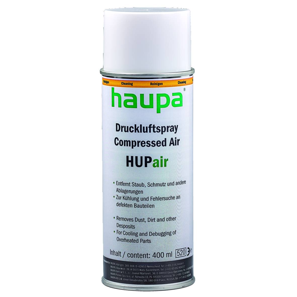 HAUPA Druckluft-Spray, HUPair, Aerosol, 400 ml, 1 Stk.