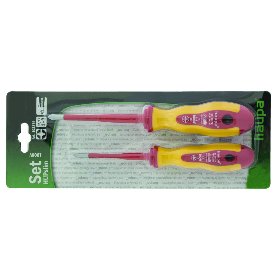 HAUPA Schraubendreher-Set, 1000V, VDE, HUPslim, PZ/FS1, PZ/FS2, 1 Stk.