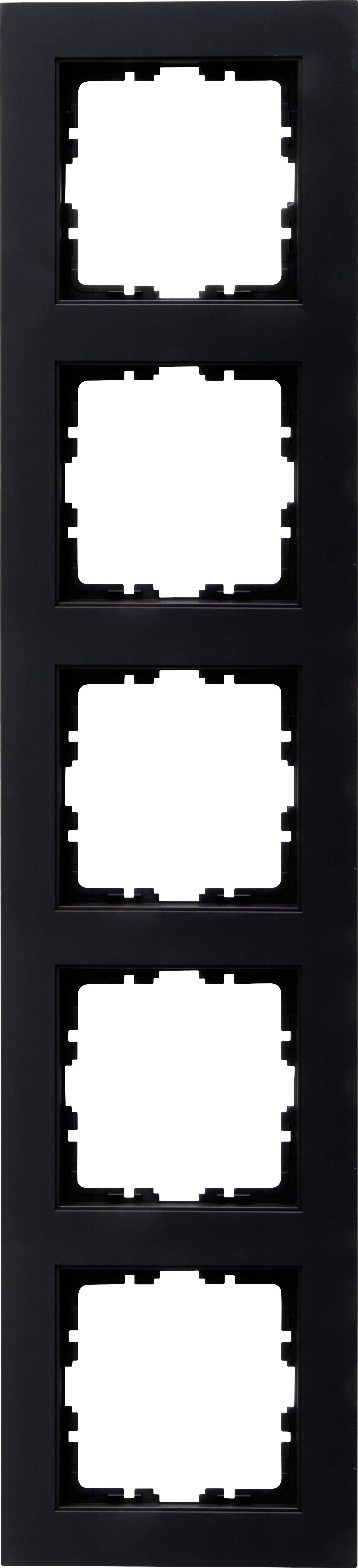 HEINRICH KOPP - Kopp HK07-Abdeckrahmen 5-fach402950006Farbe schwarz matt
