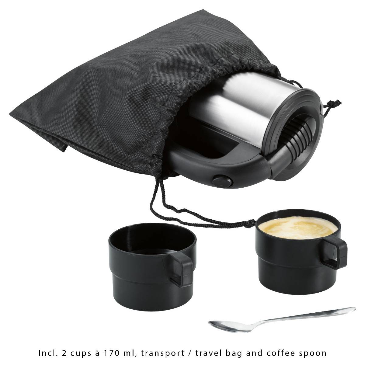 Bomann Reise-Wasserkocher WKR 1162 CB Edelstahl/schwarz