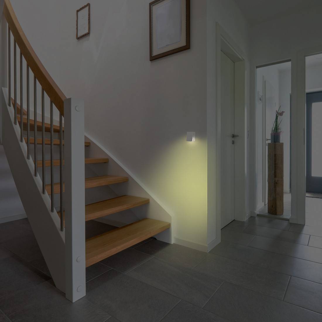 hama 00223494 LED-Nachtlicht "DayNight Sensor" für Steckdose, Nachtsensor, warmes Licht