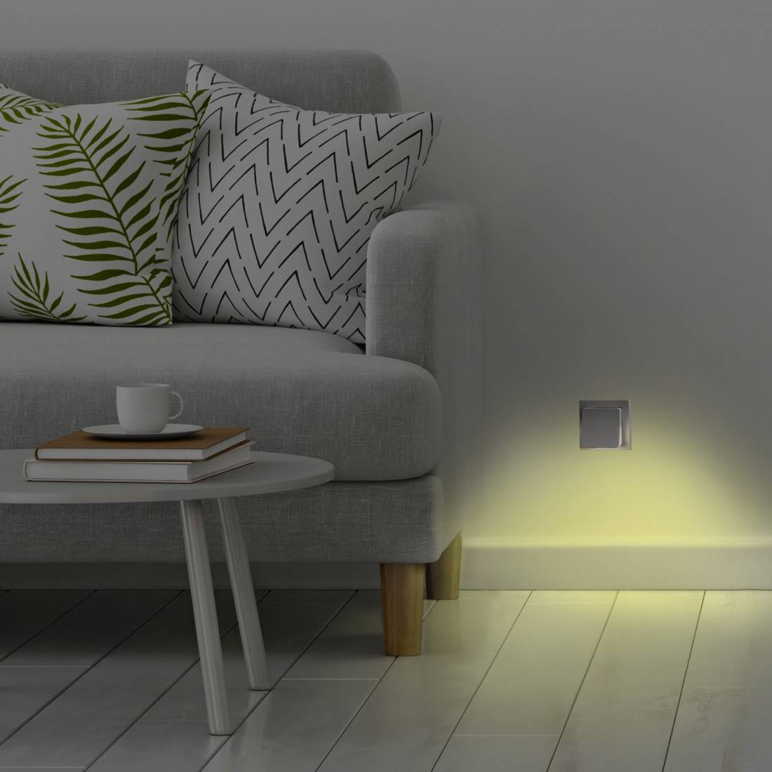 hama 00223494 LED-Nachtlicht "DayNight Sensor" für Steckdose, Nachtsensor, warmes Licht