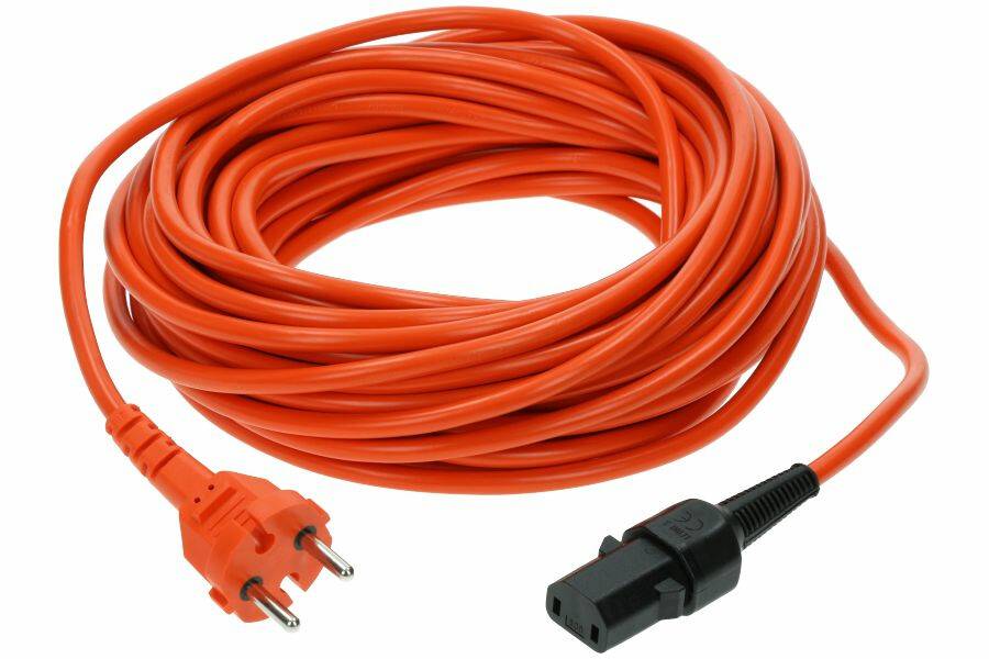NILFISK 107402901 - Netzkabel abnehmbar für Sauger & Gewerbesauger (Länge: 15,0m) - orange