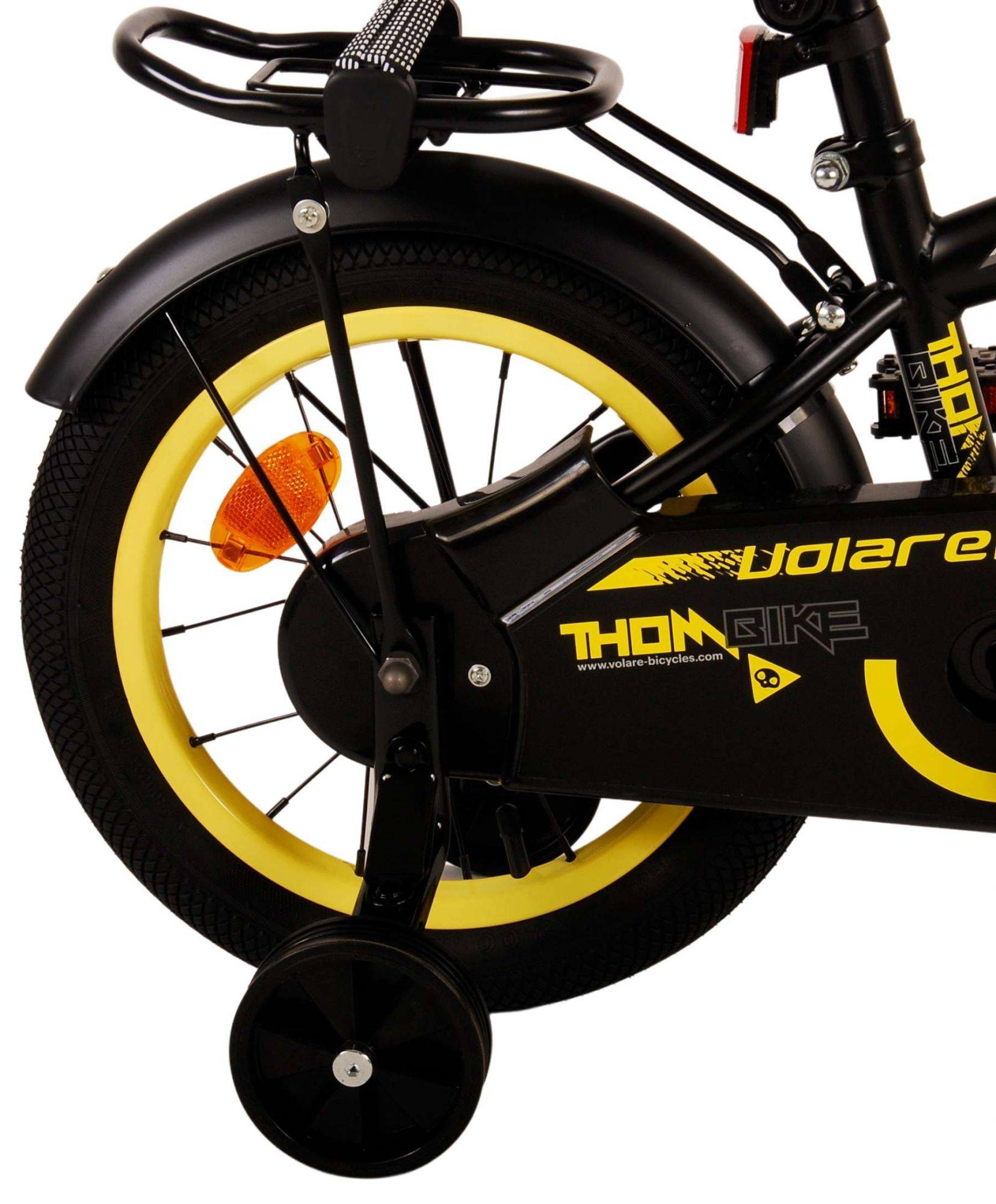 Volare Thombike 14 Zoll 22,5 cm Jungen Rücktrittbremse Schwarz/Gelb