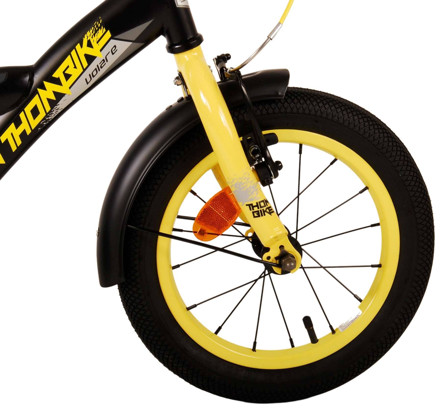 Volare Thombike 14 Zoll 22,5 cm Jungen Rücktrittbremse Schwarz/Gelb
