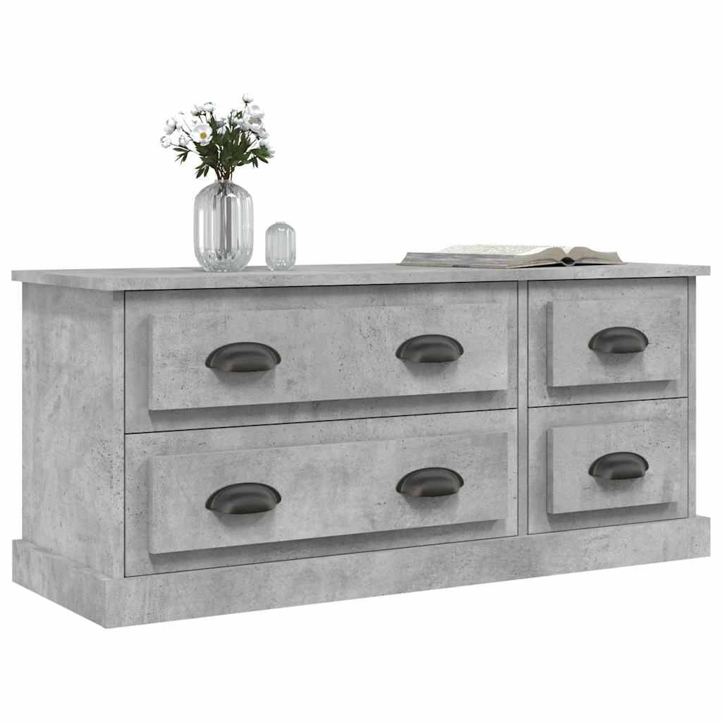 vidaXL TV-Schrank Betongrau 100x35,5x45 cm Holzwerkstoff