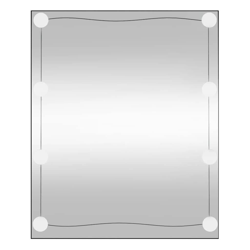 vidaXL Wandspiegel mit LED-Leuchten 50x60 cm Glas Rechteckig