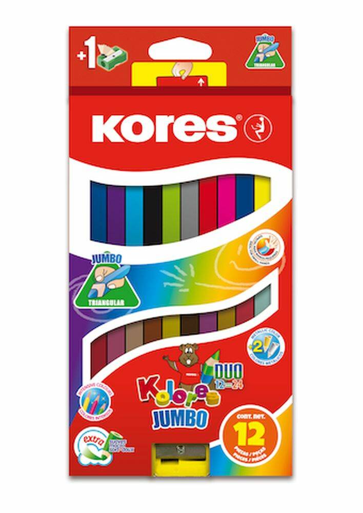 KORES Jumbo Duo Buntstifte 5mm 24 Farben
