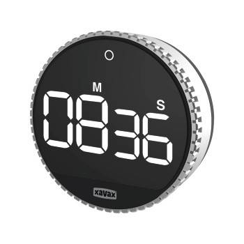 hama 00185858 Timer "Rotation", digital, Silber/Schwarz