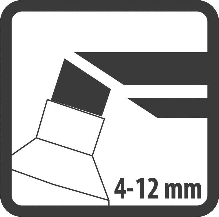 Permanentmarker 4-12mm, Keilspitze, schwarz
