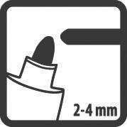 Pica Lackmarker 2-4mm mit Rundspitze Schwarz