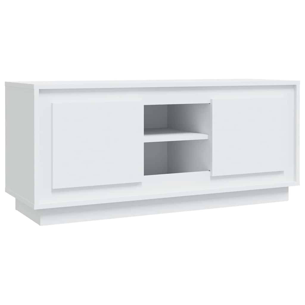 vidaXL TV-Schrank Weiß 102x35x45 cm Holzwerkstoff