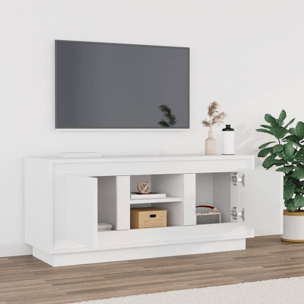 vidaXL TV-Schrank Weiß 102x35x45 cm Holzwerkstoff