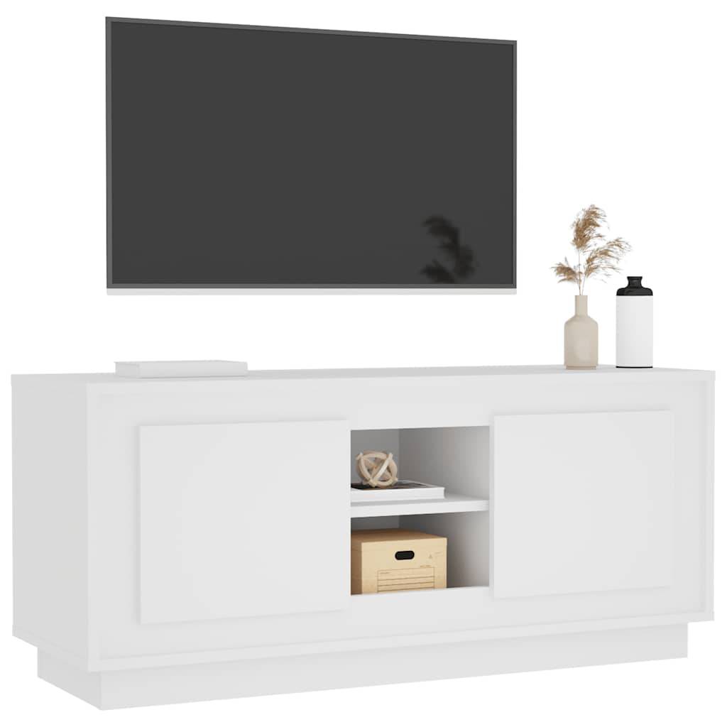 vidaXL TV-Schrank Weiß 102x35x45 cm Holzwerkstoff