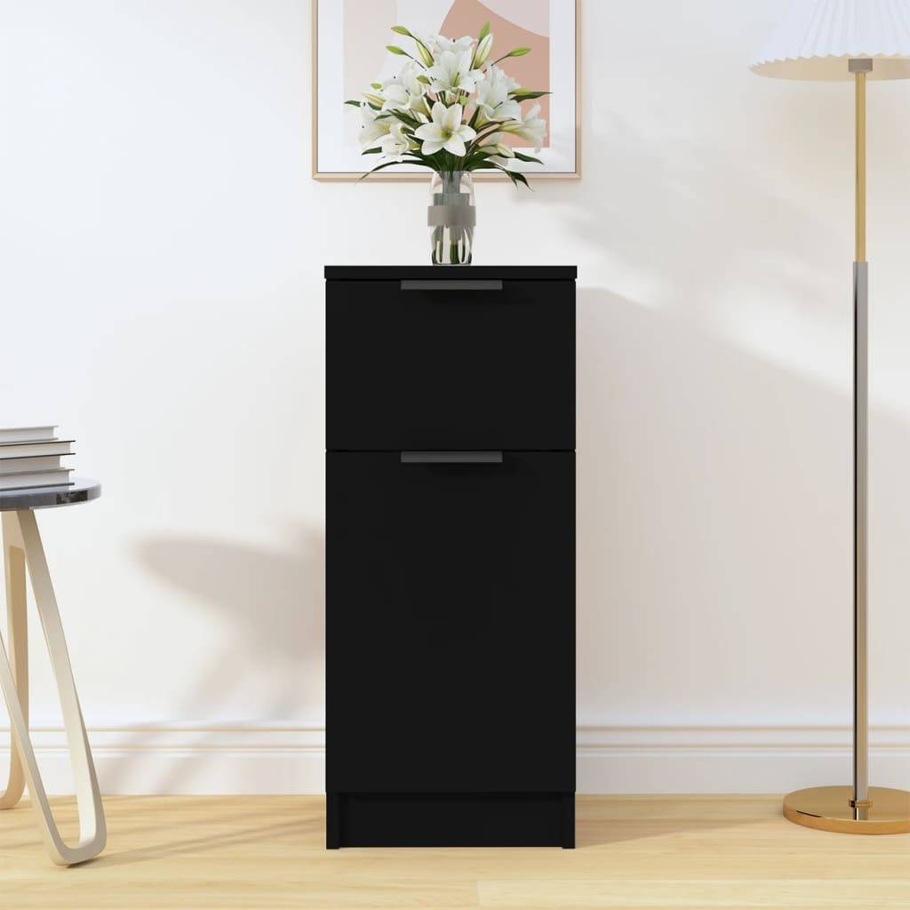 vidaXL Sideboard Schwarz 30x30x70 cm Holzwerkstoff