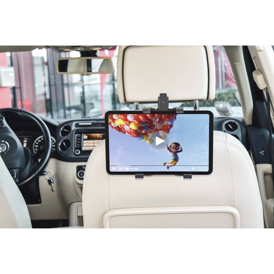 hama 00125120 Kopfstützenhalterung für Tablets von 7" - 14,6", 360° drehbar