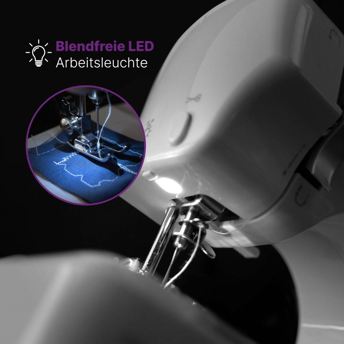 Clatronic Nähmaschine NM 3795 weiß/silber