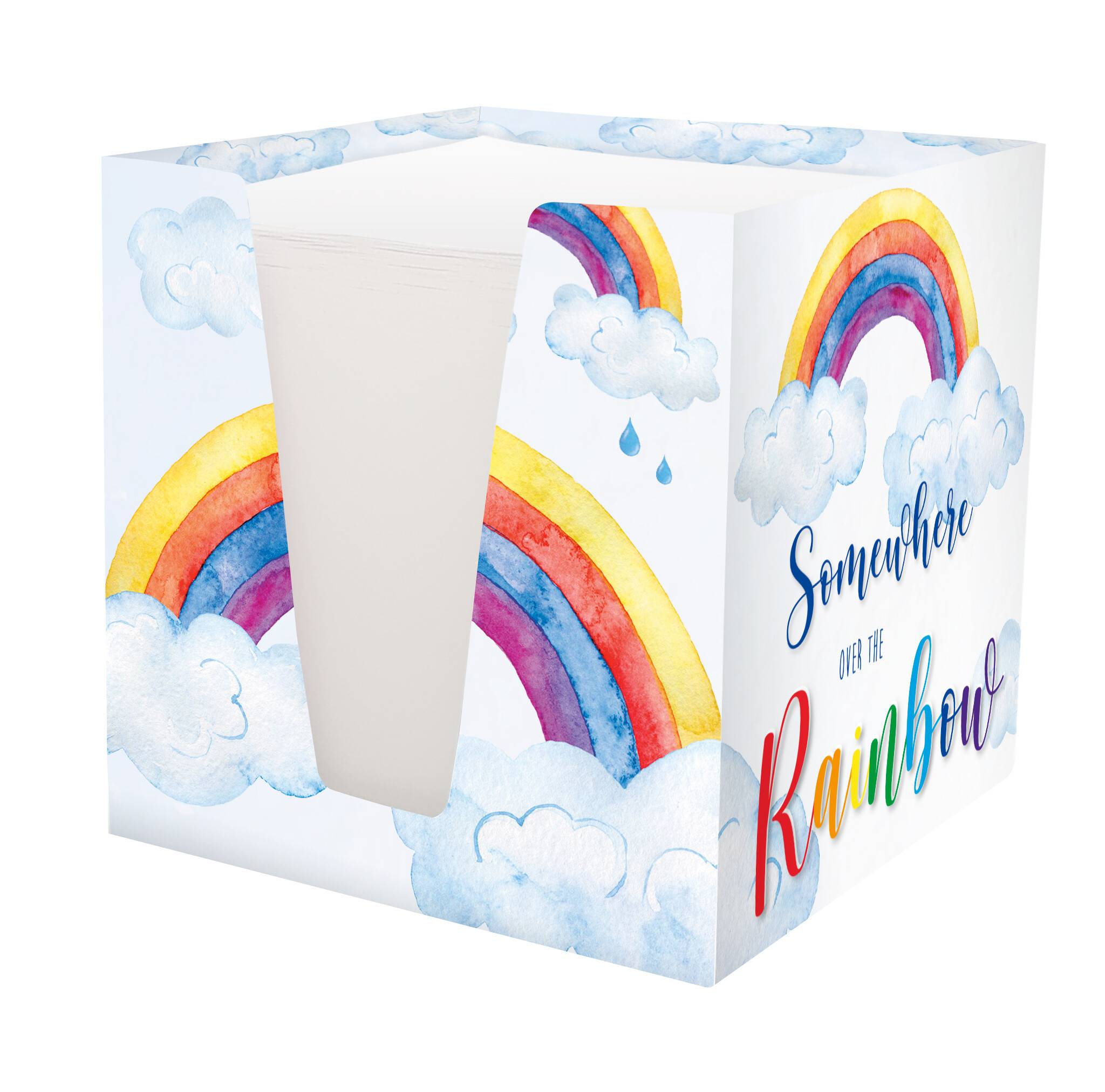 Notizklotz "Rainbow", 70 g/qm, ca. 92 x 92 x 92 mm