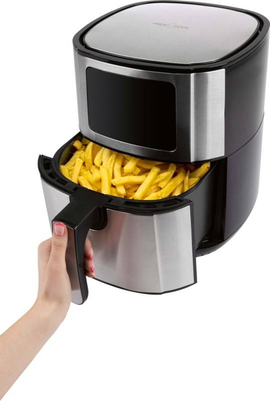 Profi Cook PC-FR 1239 H Heißluft-Fritteuse 5.5 l Edelstahl, Schwarz