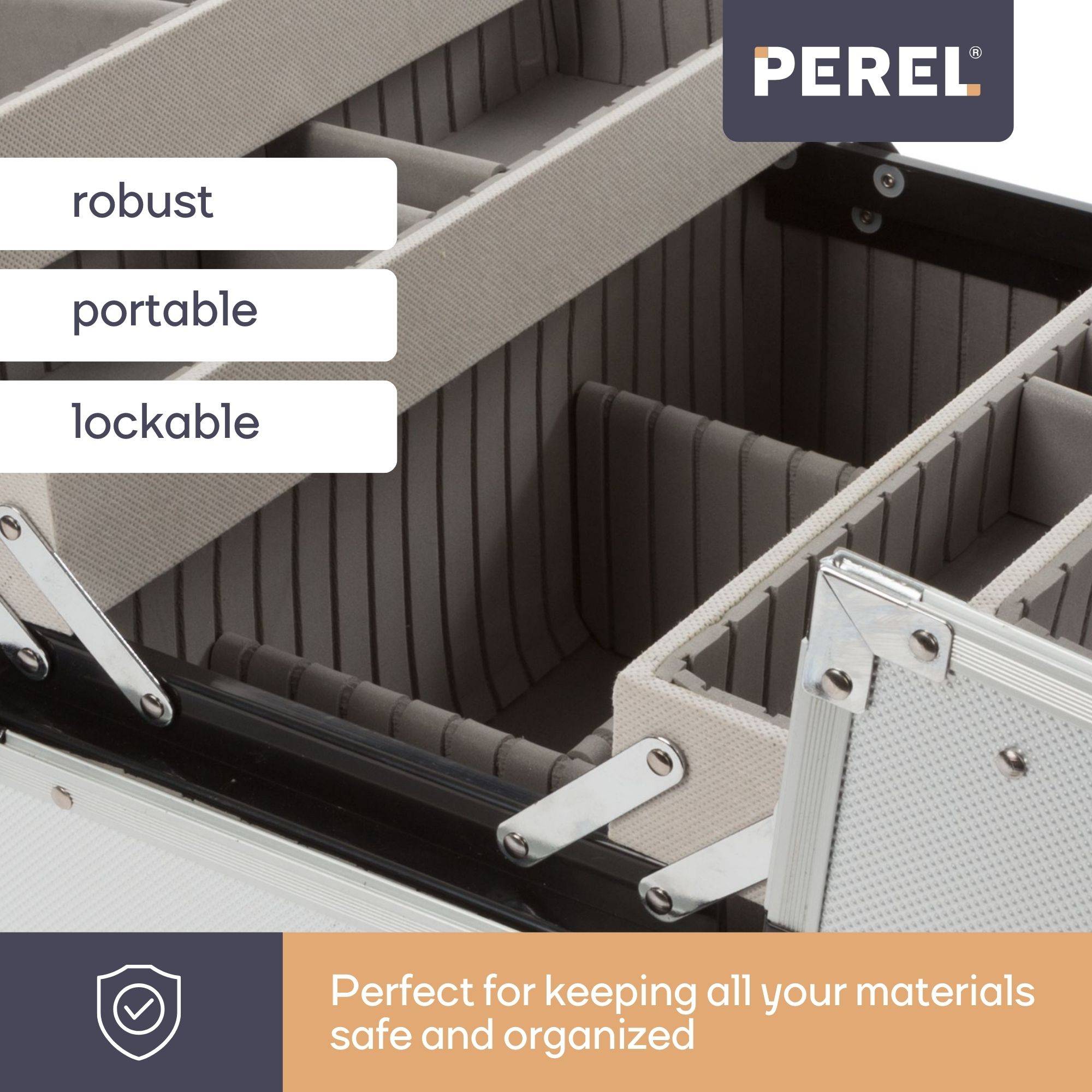 Perel WERKZEUGKOFFER - ALUMINIUM - 360 x 220 x 250 mm - 19,8 L