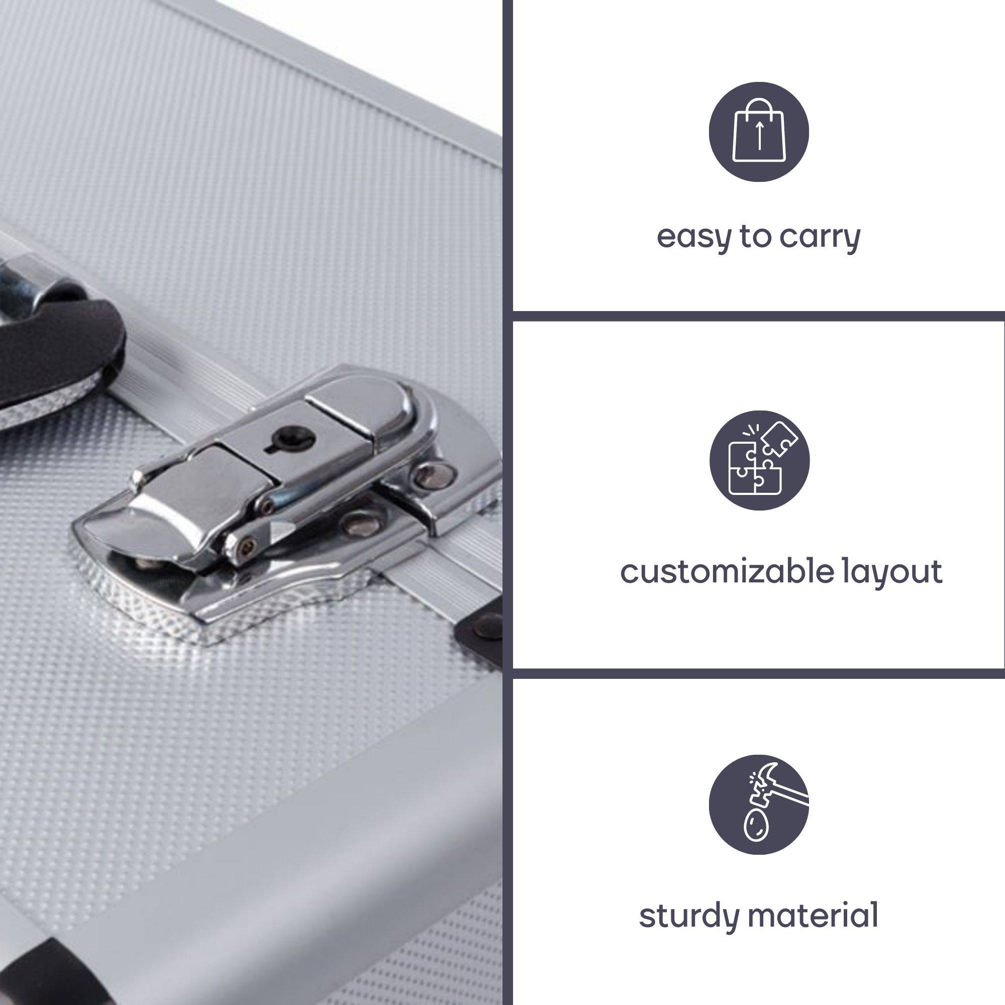 Perel WERKZEUGKOFFER - ALUMINIUM - 360 x 220 x 250 mm - 19,8 L