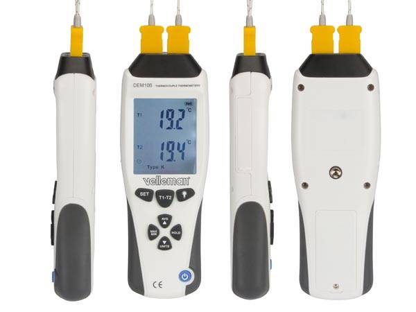 Ir-thermometer mit k/j-typ-fühler