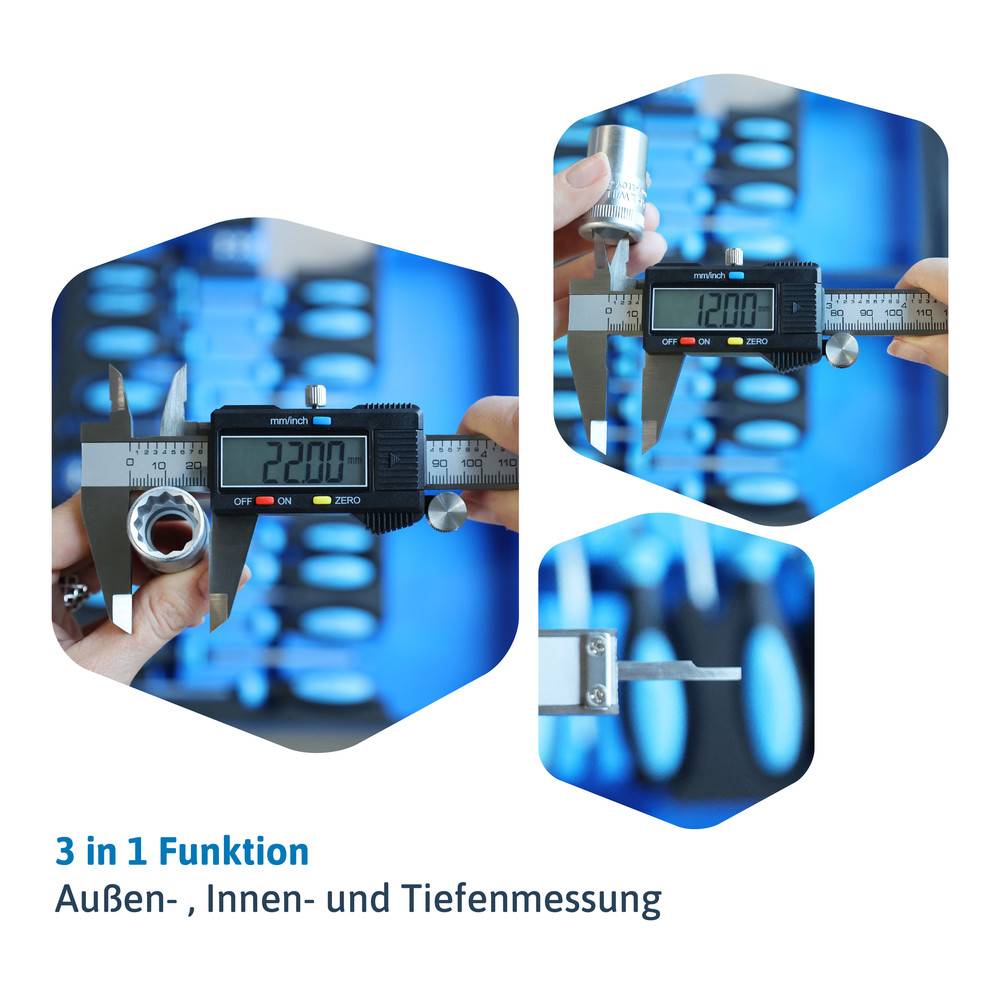 Dönges Digital-Messchieber, LCD-Anzeige, CE, Messbereich 150 mm, 6 "