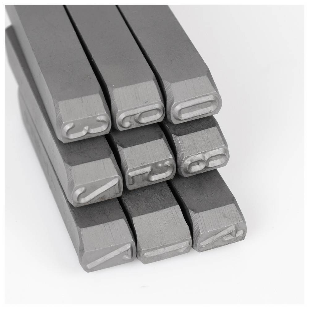Dönges Handschlagstempelsatz angespitzt, 9-teilig, Zahlen 0-9, Schrifthöhe 4 mm