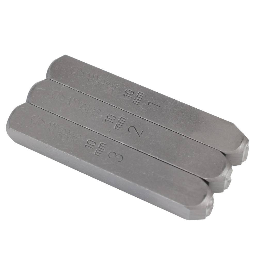 Dönges Handschlagstempelsatz angespitzt, 9-teilig, Zahlen 0-9, Schrifthöhe 3 mm