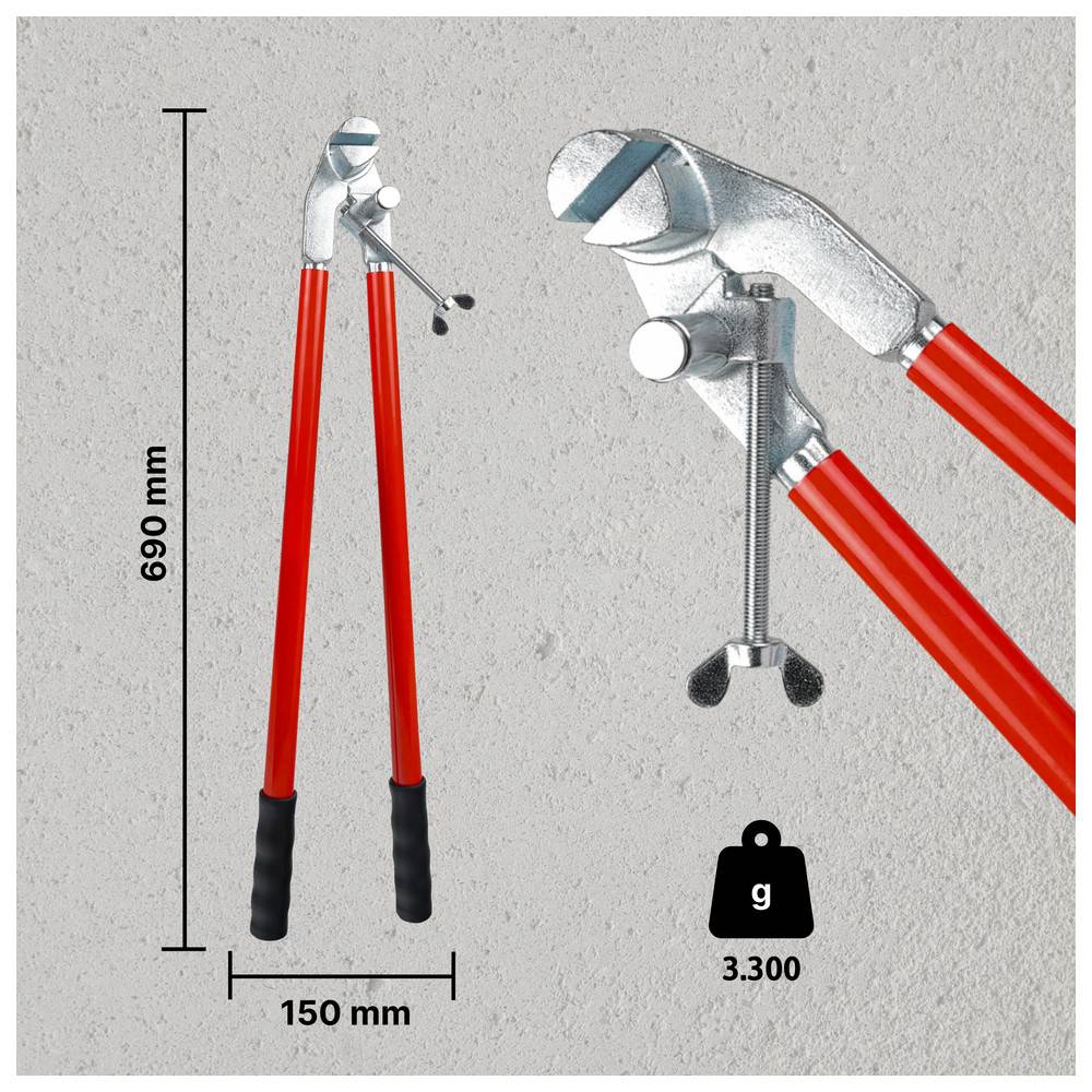 Dönges Rinnenhalter-Biegezange, Länge 700 mm
