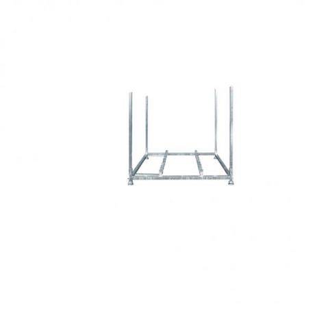 Vierkantrohr-Stapelpalette für Polizeigitter, verzinkt (50195)