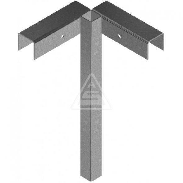 Eckoberteil, verzinkt, 490 mm (3B160-E1)