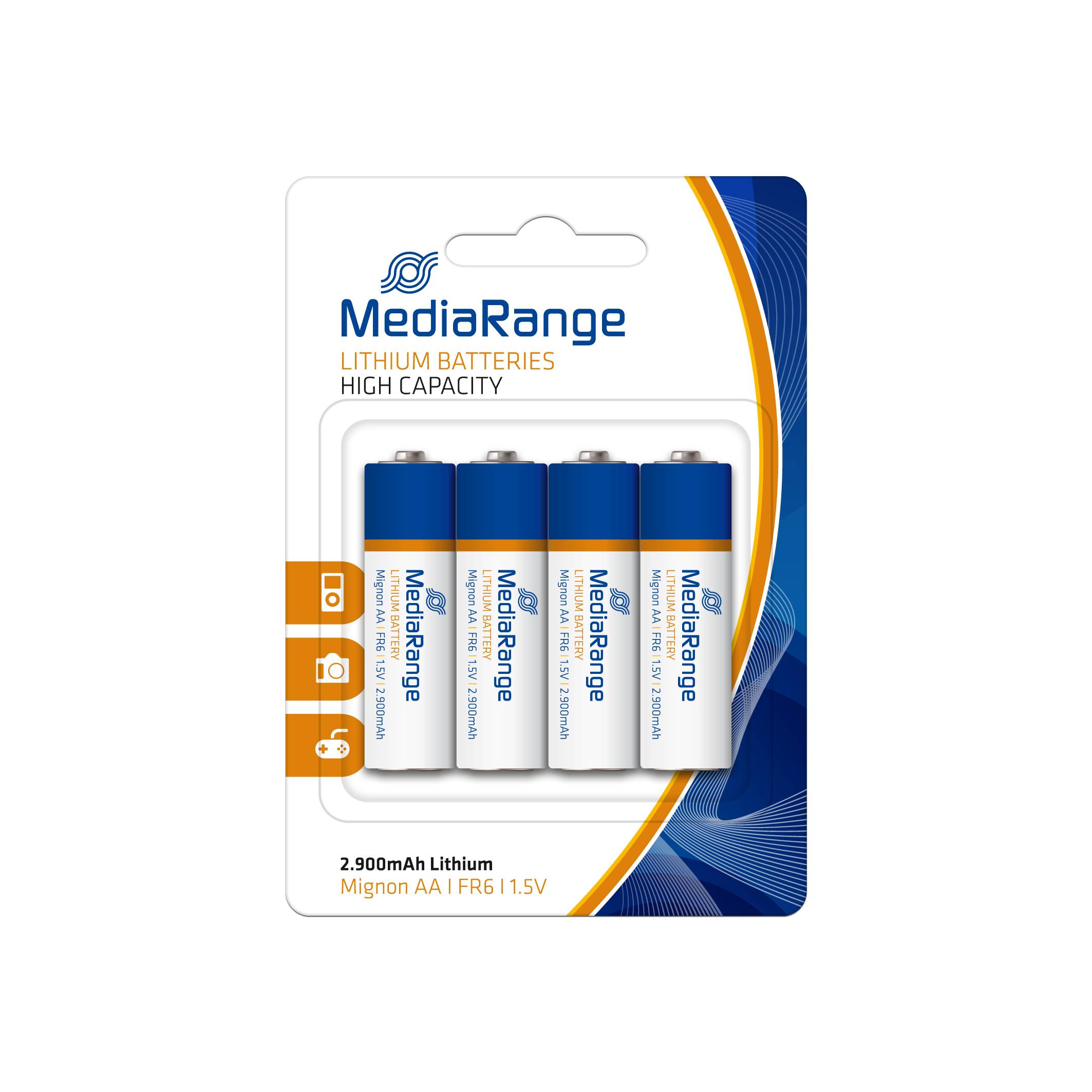 MEDIARANGE MRBAT154 - Einwegbatterie - AA - Lithium - 1,5 V - 4 Stück(e) - 2900 mAh