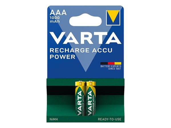 Batterie RECHARGEABLE Akku AAA 1000mAh VARTA