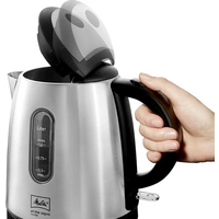 Melitta Prime Aqua Mini Top Wasserkocher schnurlos, BPA-frei, Überhitzungsschutz Silber Fassungsvermögen: 1l Melitta Prime Aqua Mini Top Wasserkocher schnurlos, BPA-frei, Überhitzungsschutz Silber Fassungsvermögen: 1l