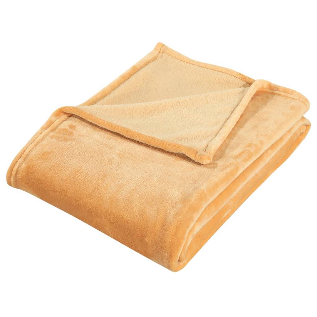 vidaXL Decke Gelb 150x200 cm Polyester