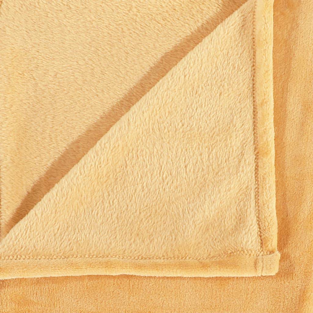 vidaXL Decke Gelb 150x200 cm Polyester