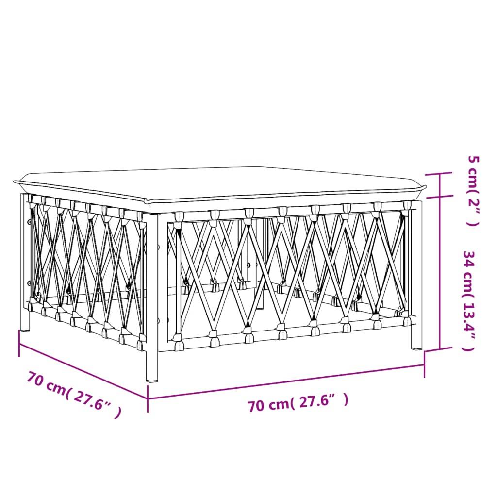 vidaXL Gartenhocker mit Kissen Anthrazit Gewebe