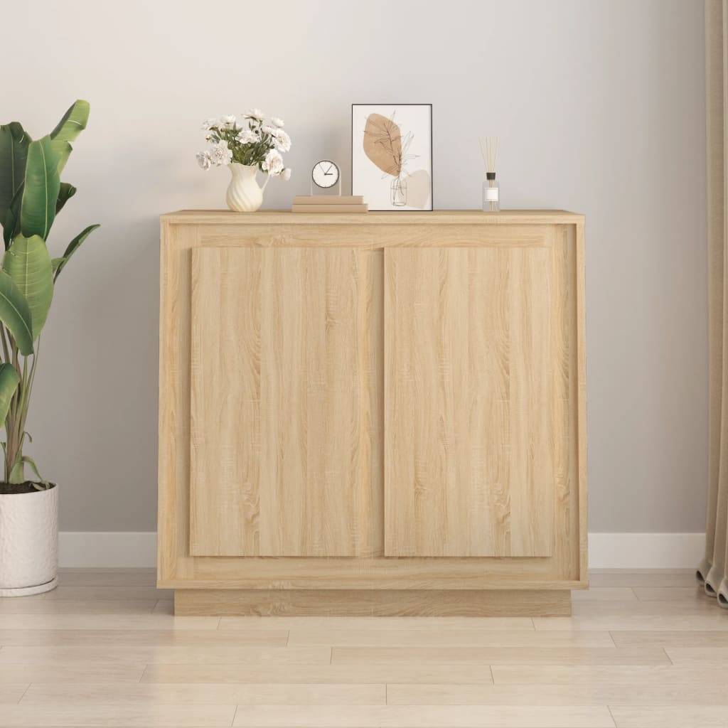 vidaXL Sideboard Sonoma-Eiche 80x34x75 cm Holzwerkstoff