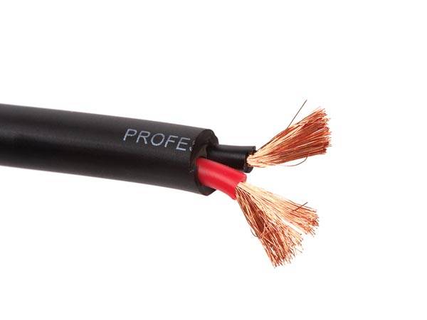 Hochwertiges lautsprecherkabel schwarz 2 x 1.50 mm² 100 m