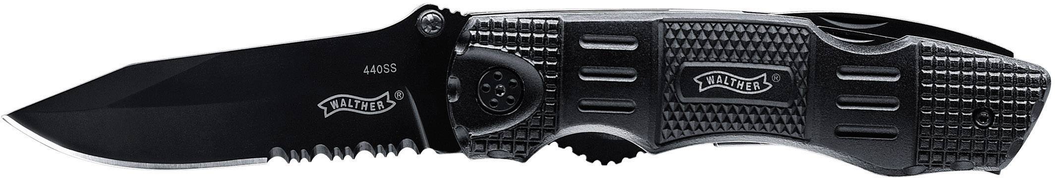 Walther MultiTacKnife MTK Multitool 5.0718 mit Holster, mit Bit-Set, mit Clip Anzahl Funktionen 18